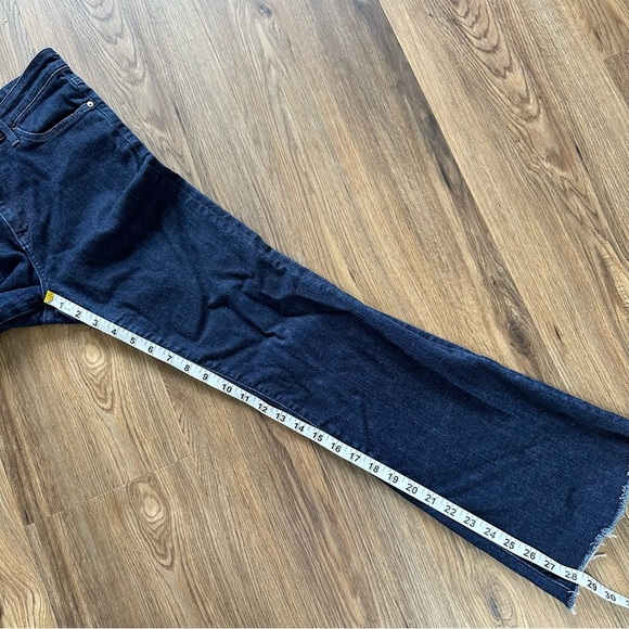 Adriano Goldschmied The Janis Women High Rise Flare Dark Wash Jeans 28x28 Raw - Picture 9 of 9
